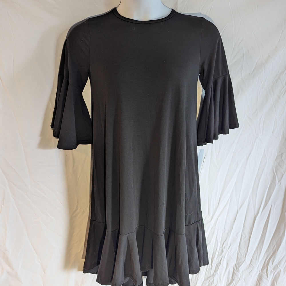 Solid Black LuLaRoe Maurine Midi Dress - Small - NWT
